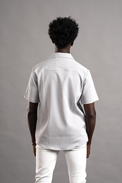 FBI Легкий вільний крій - сорочка з напівдовгими рукавами, з горизонтальними смугами