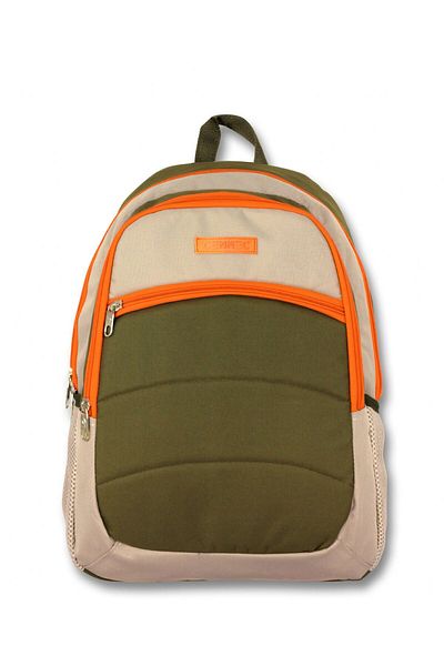 ÜMİT ÇANTA Men's Ummit Bag - Cennec, Junior High School College, High School and Casual Green-Cream Backpack
