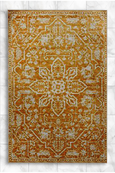 Rugs Modern Halı Yellow Tones Traditional Motif Bohemian Patterned Vintage De...