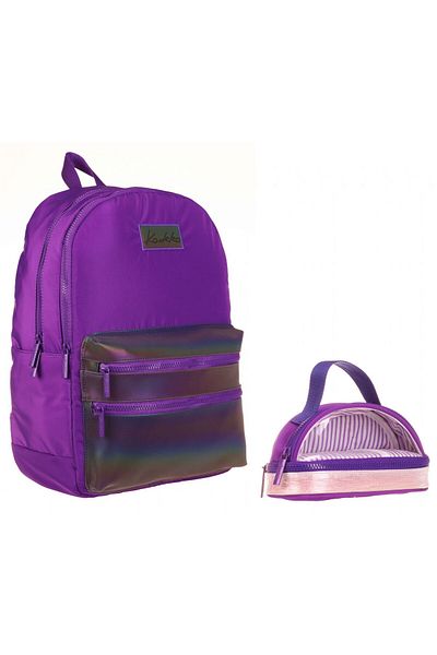 KAUKKO Set rucsac și pix pentru școală colorat violet - Fată