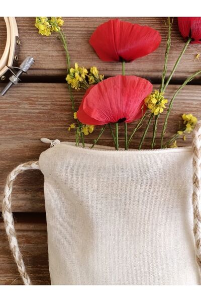 fabricorg Сумка для перехрестя з сирої тканини для пуншу 20x15 см