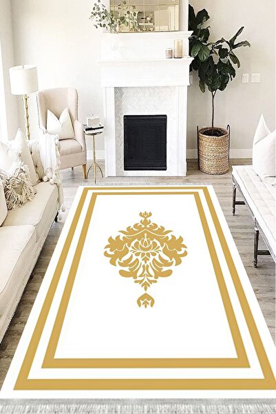 MOTTO HALI Modern Verona Kaymaz Deri Tabanlı Yıkanabilir Antibakteriyel Dijit...