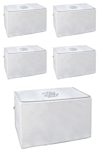 Emofom 5 ΤΕΜ 75x45x45 cm Παπλωματοθήκη με κορδόνια - Κουτί ρούχων για μαξιλάρια πολλαπλών χρήσεων