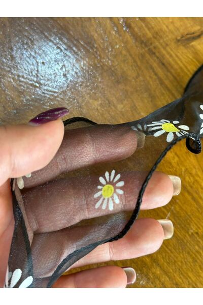 Gönülden Tasarım Accesoriu de îmbrăcăminte din dungi din tul cu model de marg...