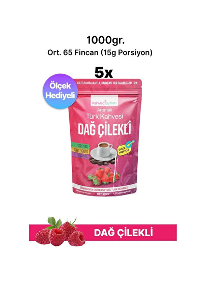 kahveciayhan 1000g Dağ Çilekli Türk Kahvesi 1 kg - Ekonomik Paket - Özel Tiry...