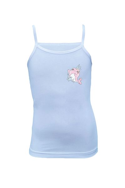 Onurel Yunus Printed Lycra Cotton Girl's Undershirt - Pack of 5