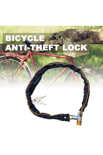 Streak Keyed Steel Chain Rope Lock Bicycle Motorcycle Lock Security