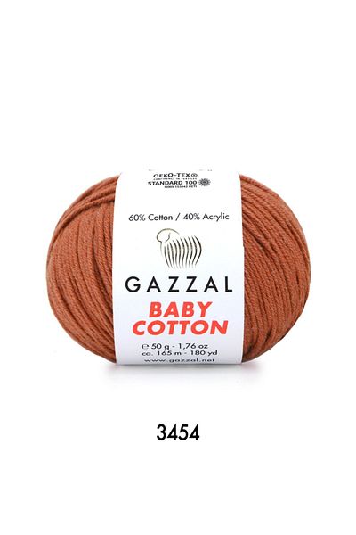 Gazzal Baby Cotton Amigurumi Ipi Tile deschisă - 3454 - 50 Gr. Ață de perforare