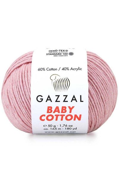 Gazzal 50g Amigurumi Baby Cotton - Σχοινί πλεξίματος 3444