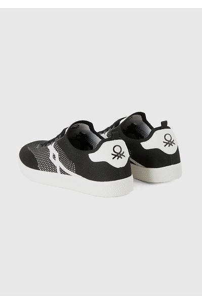 United Colors of Benetton Pantofi sport cu șireturi cu logo negru pentru bărbați