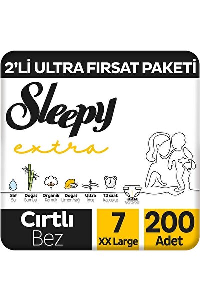 Sleepy Extra Günlük Aktivite 2'Li Ultra Fırsat Paketi Bebek Bezi 7 Numara Xxl...