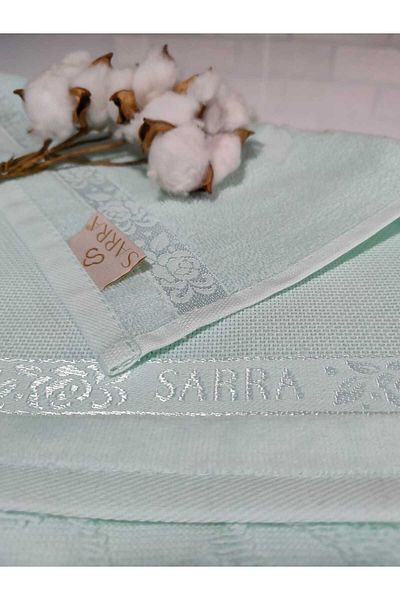 sarra ΠΕΤΣΕΤΟ ΡΑΠΤΟ 50x90cm SARRA ETAMIN - WATER GREEN
