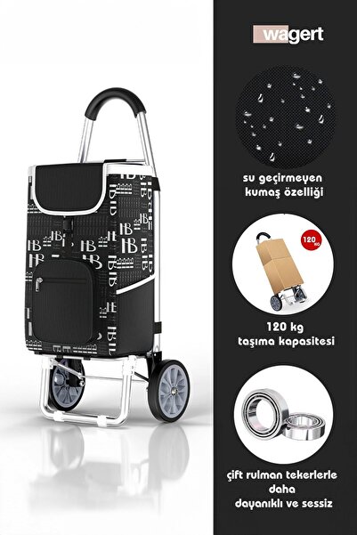 Tasarım Evi Pazar Arabası Metal Tekerlekli Pazar Arabası