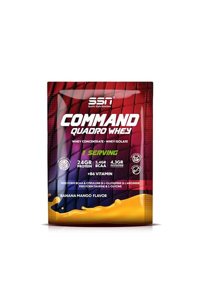 SSN Sports Style Nutrition Command Quadro Whey 30 Gr Chassis (Buze-Mango) Protein Powder