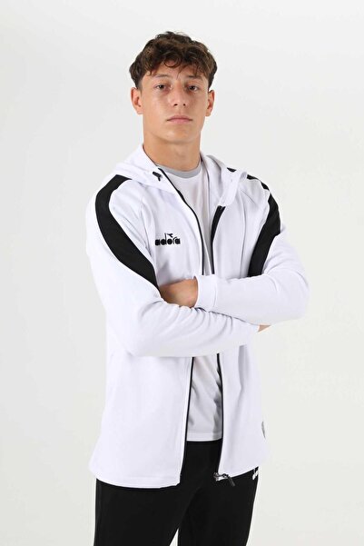 Diadora Φούτερ Camping Saturn με λευκή κουκούλα - Μονό τοπ