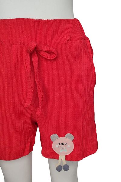 uz shop Red Girl's Summer Suit Girl's Shorts Set