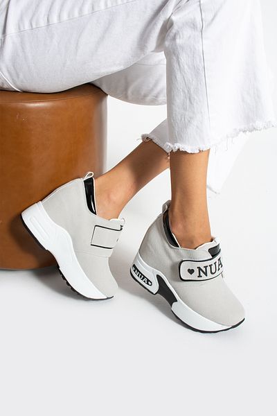 nuaA Pantofi Casual Nua Suede - Toc Ascuns 10 Cm, Talpa Umpluta