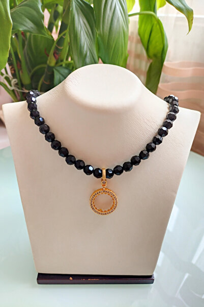 TwinsCollection Çeyrekli Altın Uyumlu 8mm Kristal Kolye