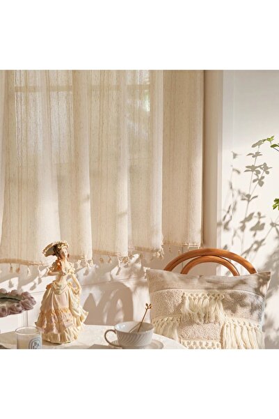 Perdeplus Οργανική 100% βαμβακερή μονόφυλλη φουντωτή κηρήθρα κουρτίνα φόντου μικρού μεγέθους