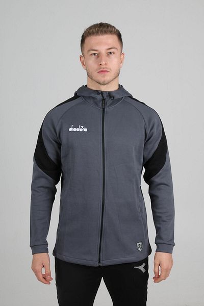 Diadora Φούτερ κάμπινγκ Anthracite Hooded Single Top Saturn