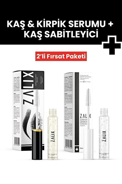 ZALİX 2'li Fırsat Paketi - Kaş Sabitleyici Ve Şekillendirici Maskara & Kaş Ve...