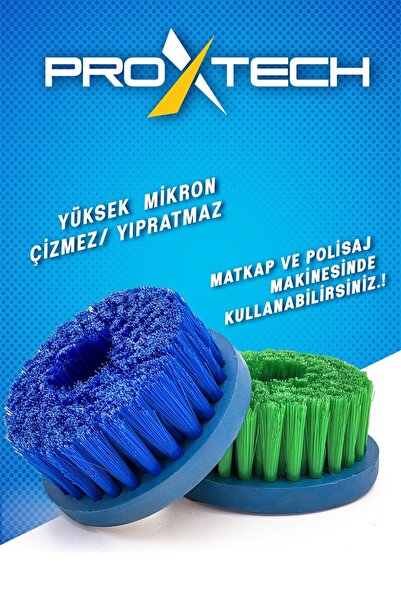 PROXTECH Yüksek Mikron Matkaplara Ve Polisajlara Özel Paspas Koltuk Halı Yıkama Fırçası Bağlantı Hediye