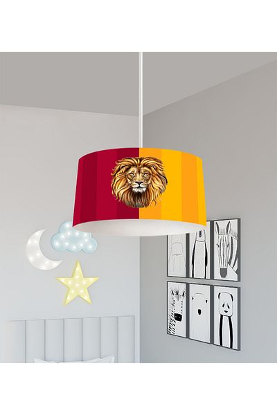 BAMBAŞKA MODA BABY AND KIDS ROOM Lion Patterned Chandelier