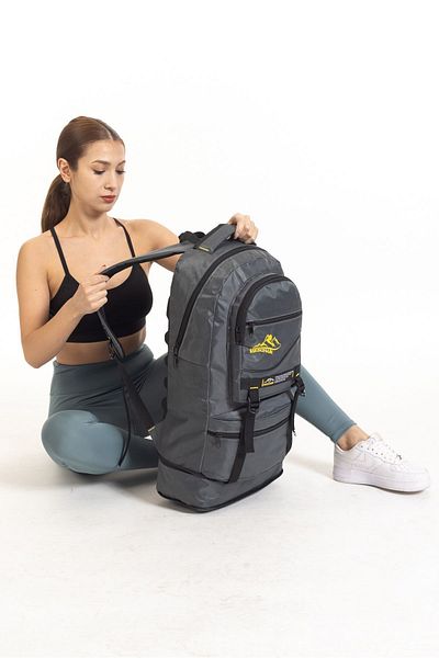 MESCHAIN Σακίδιο πλάτης 55-10 λίτρων γκρι με φυσούνα - Multi Compartment Camper and Travel Mountaineer Outdoor