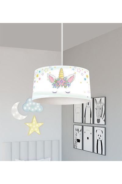 BAMBAŞKA MODA Baby and Children's Room Floral Star Patterned Chandelier