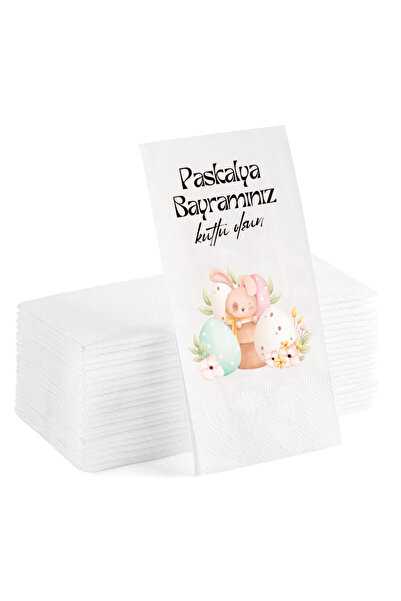 Matbaagraf Paskalya Bayramınız Kutlu Olsun Yazılı Baskılı Sunum Servis Peçete...