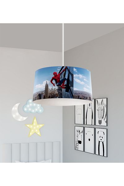 BAMBAŞKA MODA BABY AND KIDS ROOM Spider-Man Patterned Chandelier