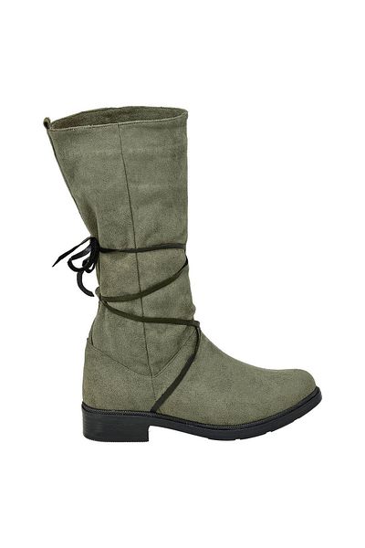 NOOSY Ghete de damă kaki - Design cu șireturi
