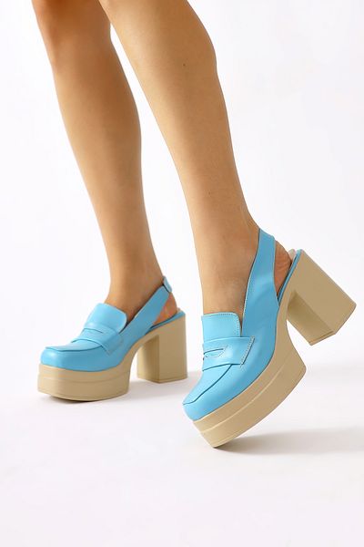 Limoya Pantofi casual de damă cu toc cu platformă Neval Blue