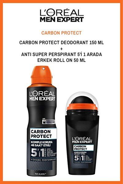 L'Oreal Paris Loreal Men Expert Carbon Protect 5in1 48 Saat Dayanıklı Deodora...