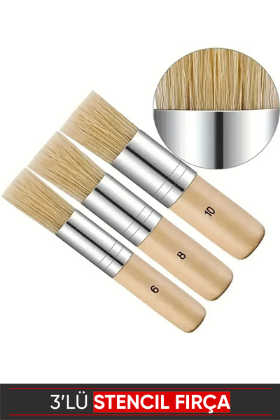 Vox Art Stencil Şablon Fırça 10cm 3'lü