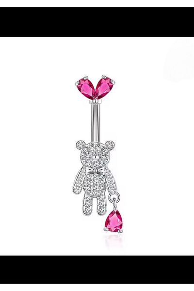 Arescollection Zircon Stone Steel Belly Piercing