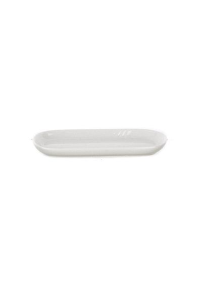 ultraform Porcelain Rectangular Presentation Plate 19x7cm 4-Piece Kitchen Appliance Appetizer Hotel Quality Hard Porcelain