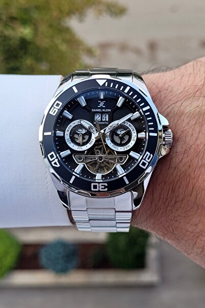 Daniel Klein Kadranı Siyah Kordonu Metalik Renk Otomatik Takvimli 2 Yıl Garan...