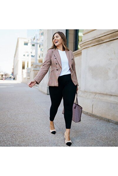 KonForYou Kadın Büyük Beden Yüksel Bel Dalgıç Tayt