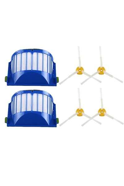 FilterHauz سلسلة I-robot Roomba 600 - مجموعة فلتر وفرشاة بديلة متوافقة مع 6 قطع