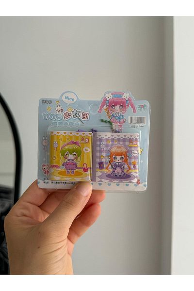 Planet Butik طقم دفتر ملاحظات صغير مكون من قطعتين من Princess - سلسلة مفاتيح باللون الأزرق