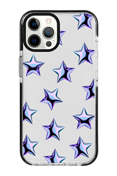 shoptocase Iphone 12/12PRO Uyumlu Yıldızlar Desenli Kenar Korumalı Impact Tel...