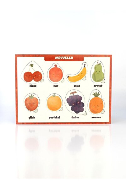 Capellawoodworks Ahşap Bultak Puzzle Oyunu Meyveler