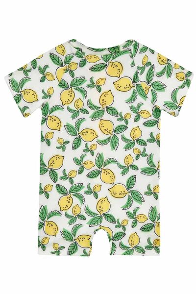 REMSA White Children's Baby Swimsuit - UV Protection, Short Sleeve Shorts, April 5521