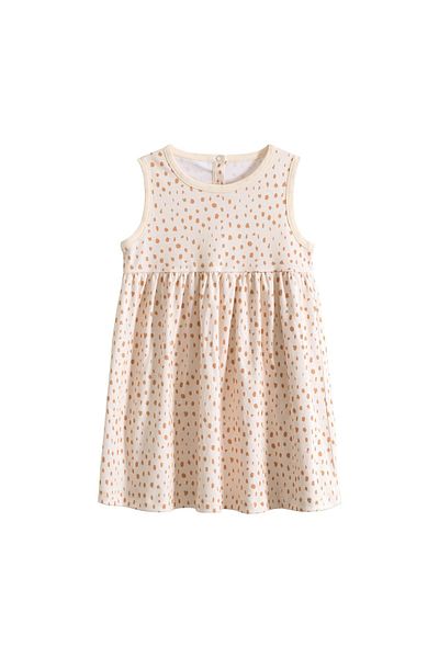 molica baby Organic Cotton Children's Dress with Straps - Polka Dot Print