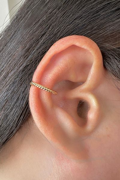 MAZEN Fake Twisted Ring Earcuff Cartilage Earrings That Doesn't Need Holes