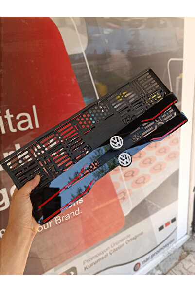 Nar Promosyon Volkswagen - Renault - Audi Logolu Pleksi Plakalık 2 Adet 1 Takım