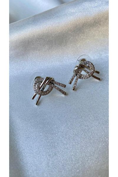 H&S AKSESUAR Steel Model Knot - Design Earrings