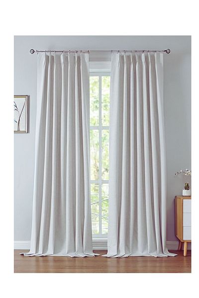BNR HOME STORE bnr home 1 - Quality White Satin Sunshade Curtain