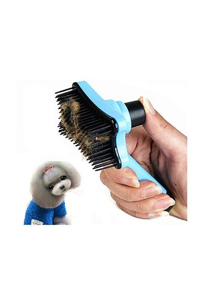 ÖzSima Automatic Cleaning Comb with Keys Pet Cat Dog Hair Collection Comb